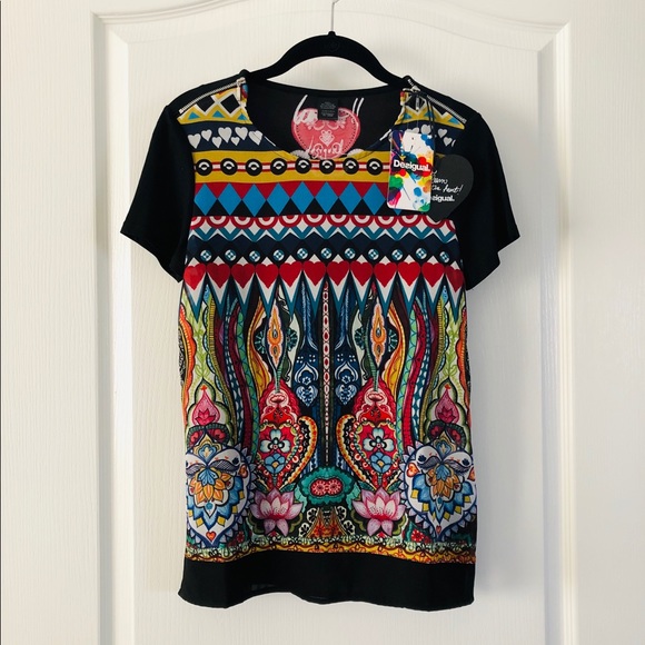 Lotus flower top 🌸 Desigual t-shirt - Picture 1 of 7
